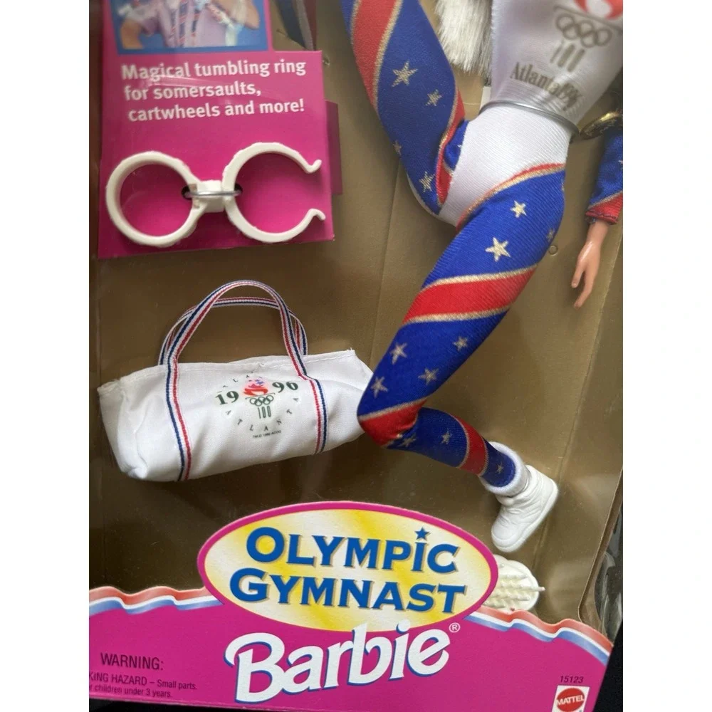 Mattel Olympic Gymnast Barbie Doll Atlanta 1996 w/ Outfit Medal Bag MPN 15123